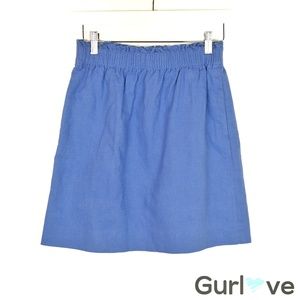 J. Crew Cinched Waist Ruffle Paper Bag Skirt Sz 2